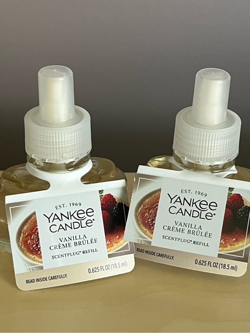 Two New Yankee Candle Vanilla Creme Brûlée Plug In Scented Refills